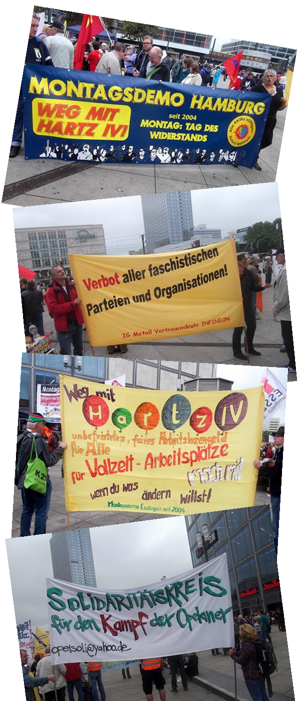 Sämtliche Montagsdemos und Organisationen waren mit Delegationen auf der Herbstdemo in Berlin 2014 dabei.