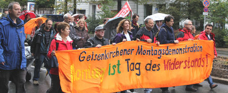 Auch die Gelsenkirchener Montagsdemo war mit von der Partie! Montag ist Widerstandstag!
