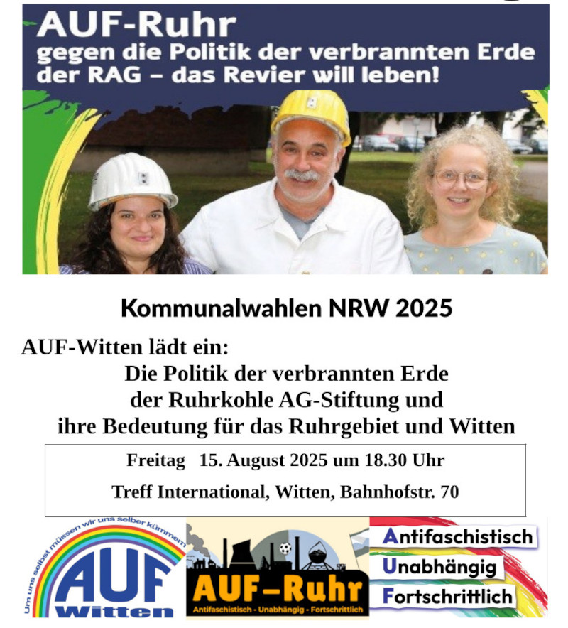 Einladung Info Veranstaltung AUF Witten