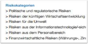 Risikokategorien aus dem Kurzbericht von Schmolz+Bickenbach