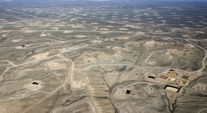 Es gleicht einer Mondlandschaft - Das Jonah Field of Western Wyoming in den USA, wo seit einiger Zeit gefrackt wird.