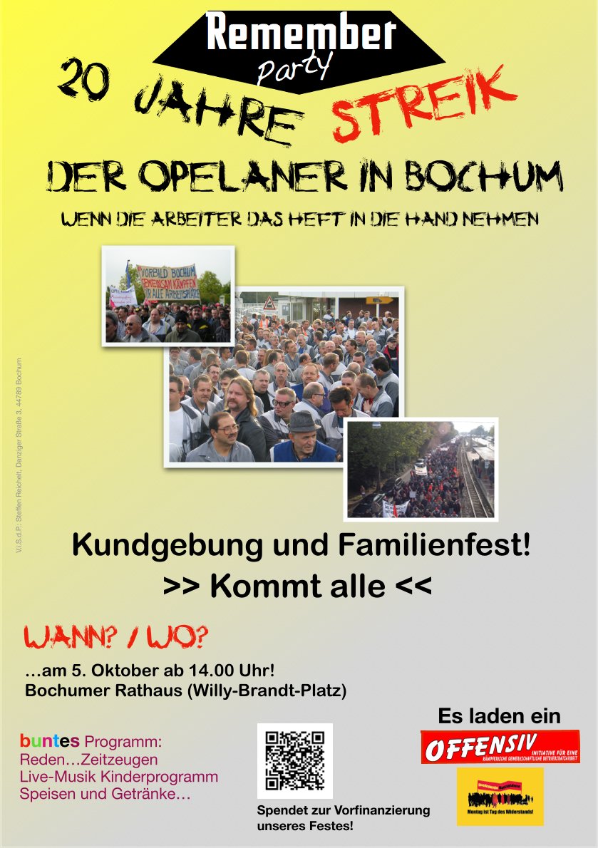 20 Jahre Opel Streik